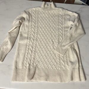 H&M Cream Cable Knit Sweater Dress
